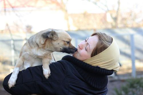 Фото – страница «Эгиды» ВКонтакте. На фото: Э. Хапалова с питомцем. 