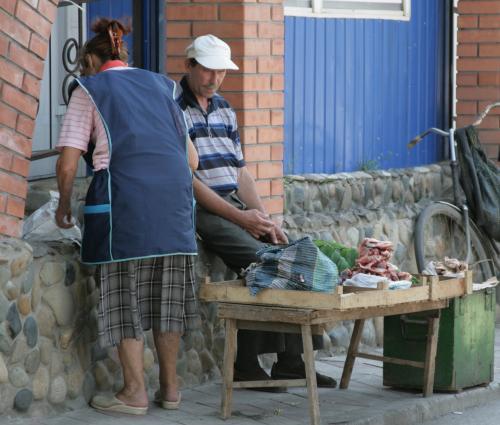 Стихийная торговля мясом в районе Центрального рынка Стихийная торговля мясом в районе Центрального рынка
